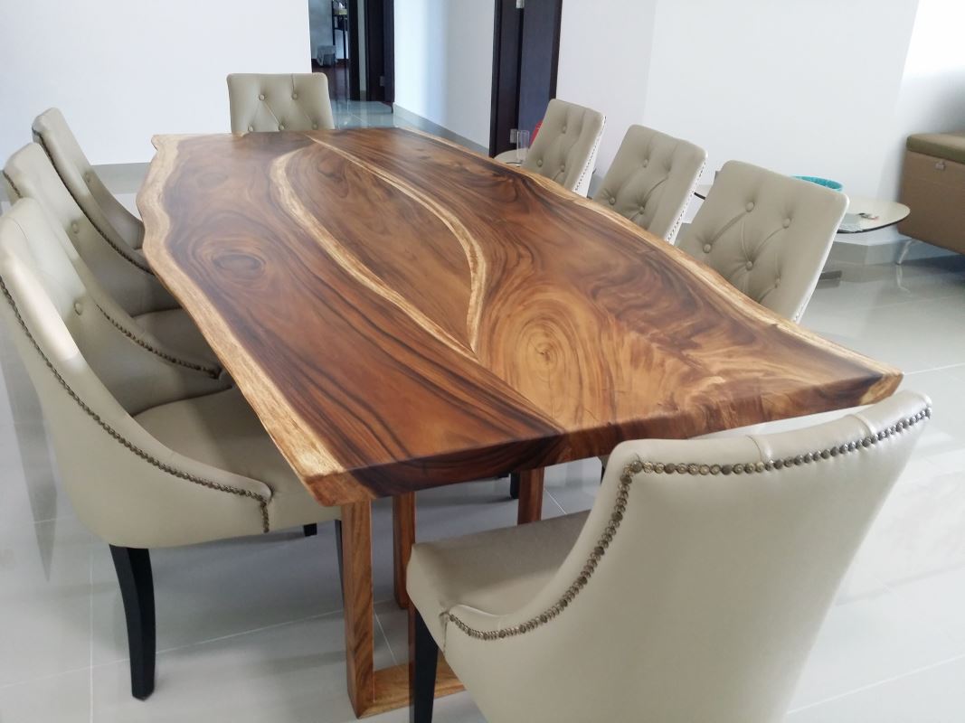 Rain Tree Solid Wood Table, Solid wood slab, solid wood table, live edge wood slab, suar wood table, suar wood slab