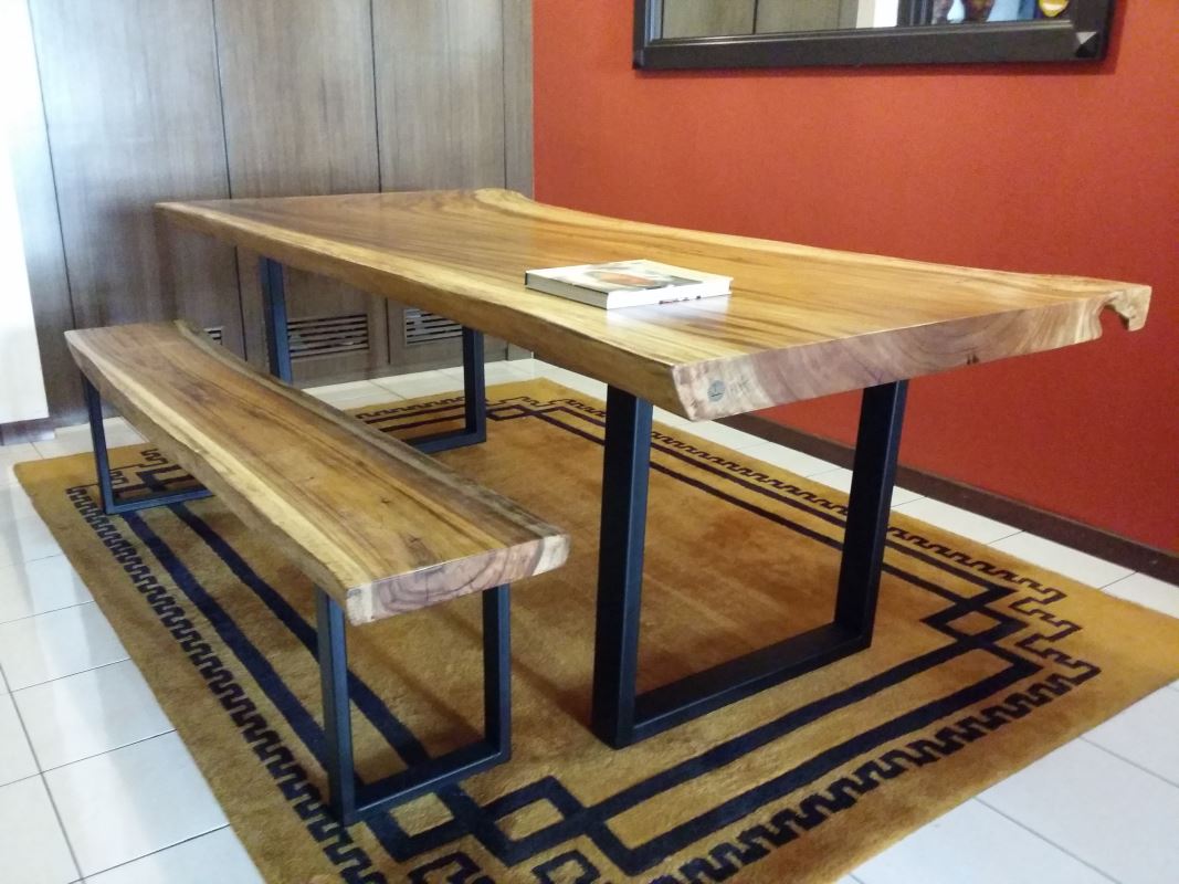 Rain Tree Solid Wood Table, Solid wood slab, solid wood table, live edge wood slab, suar wood table, suar wood slab